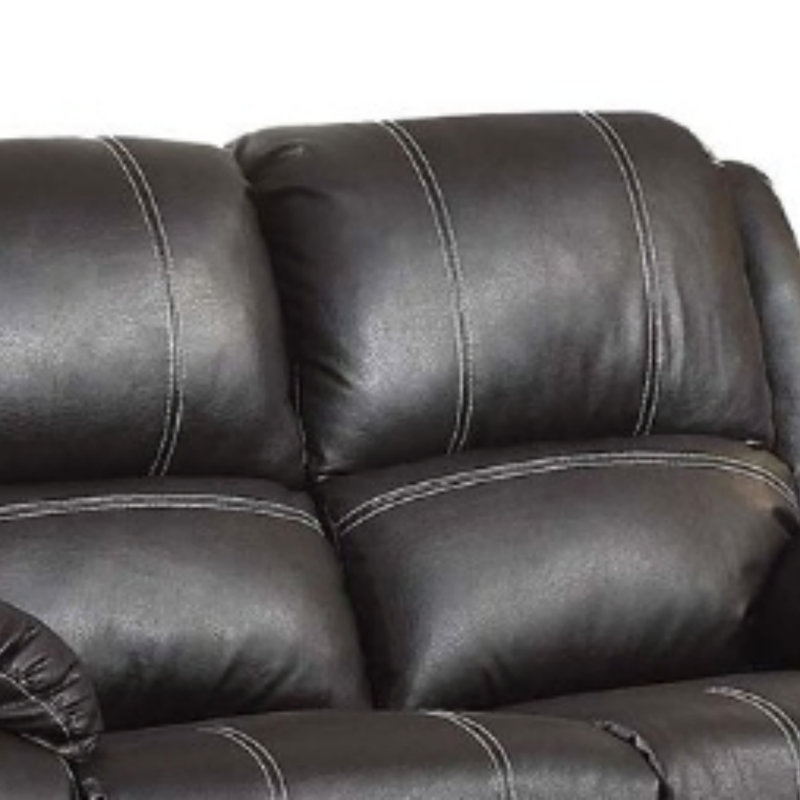 Causeuse inclinable en cuir synthétique Zuriel, Rouge