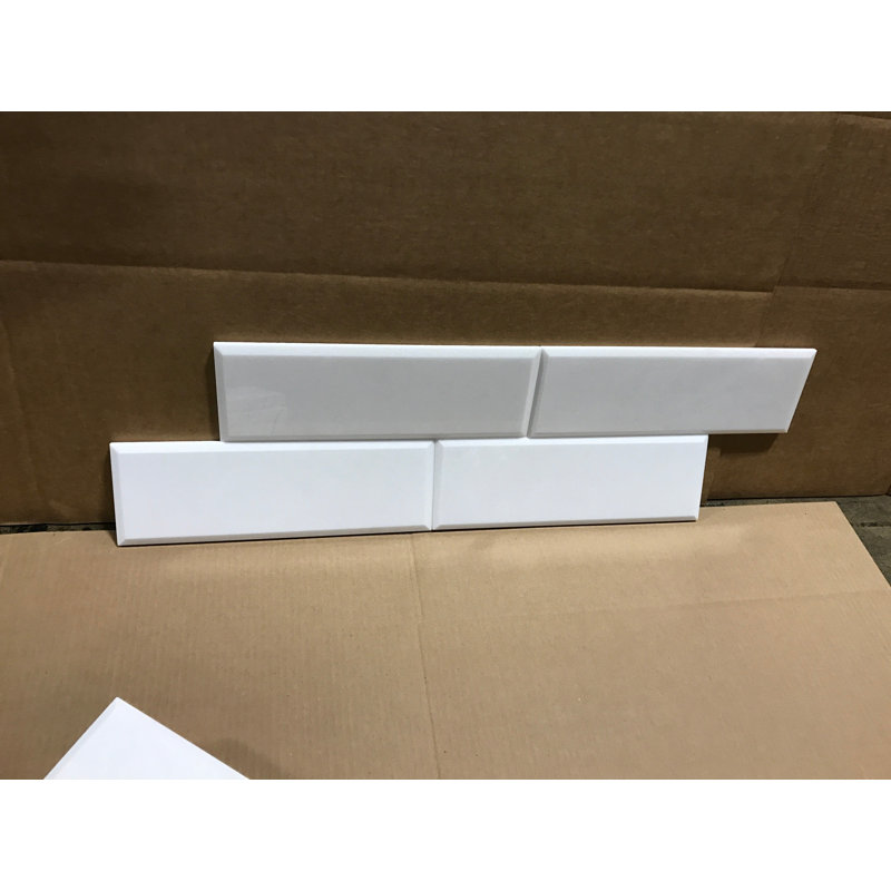 Carreau de mur et de plancher en marbre biseauté 4 po x 12 po