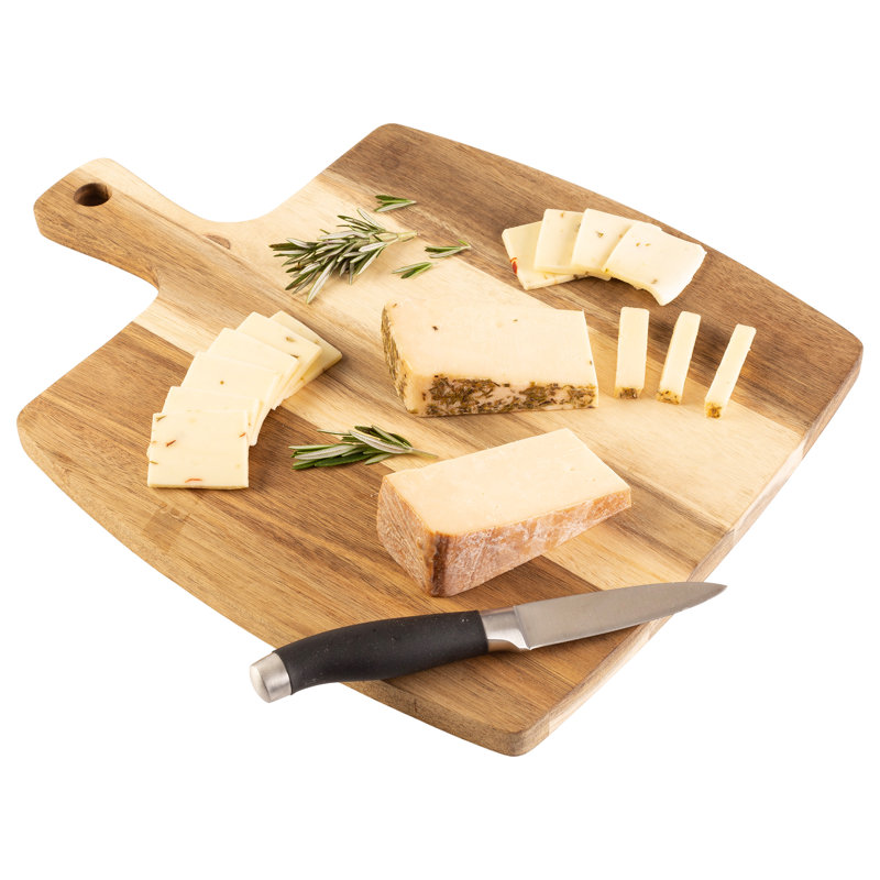 Classic Acacia Wood 3-Piece Cutting Board Set with Handles