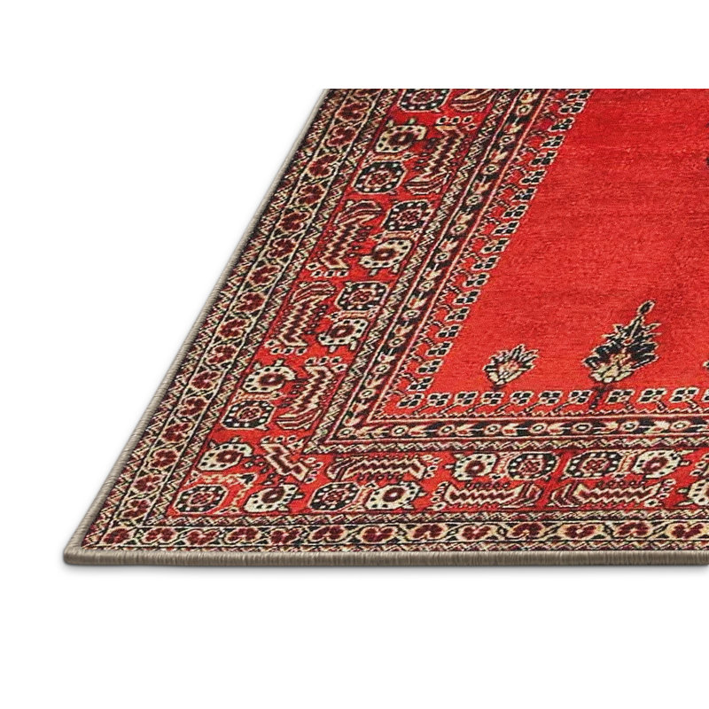 Tapis oriental rouge / gris, Rectangle 2 pi x 4 pi