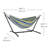 Lazy Daze Brazilian Double Hammock with Steel Stand, Pillow & Carry Bag – 9 ft Striped-1141952870