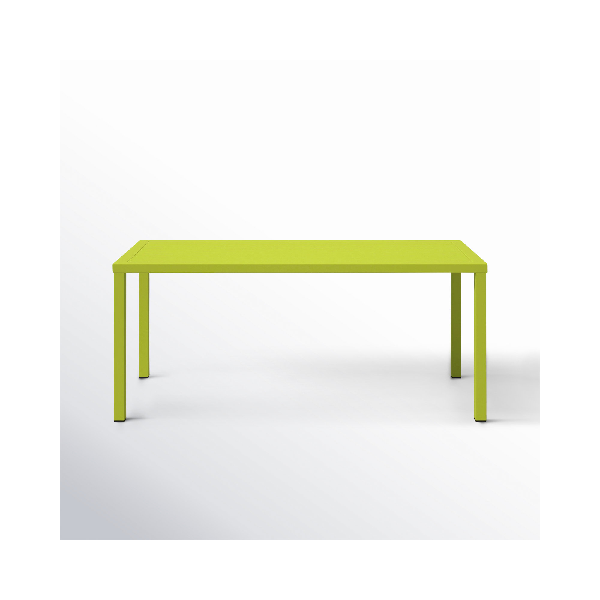 Ottie 71'' Aluminum Outdoor Dining Table, Green