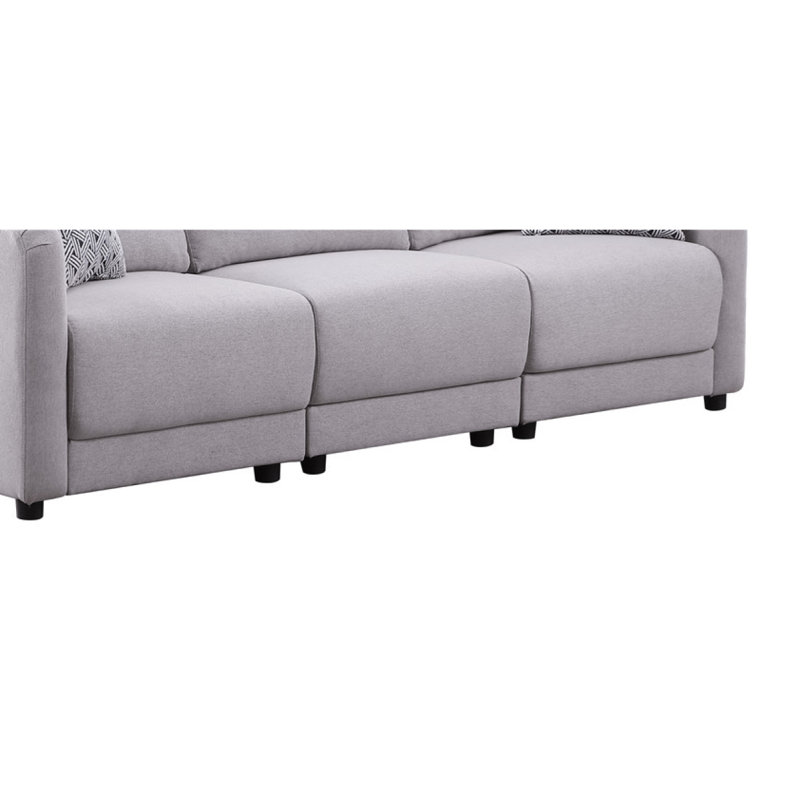 Canapé moderne en lin avec coussins Penelope, H 32,55 po x l 85,55 po x P 34,55 po
