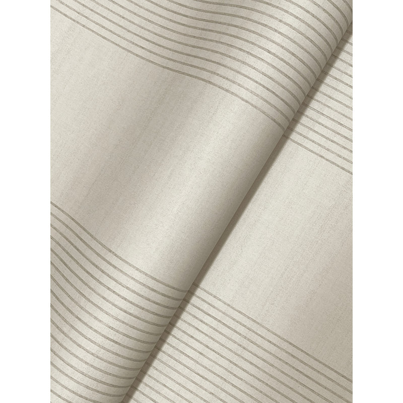 Papier peint imitation lin taupe Archer, Taupe