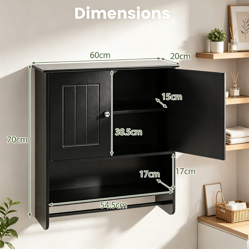 Bathroom Cabinet, Black