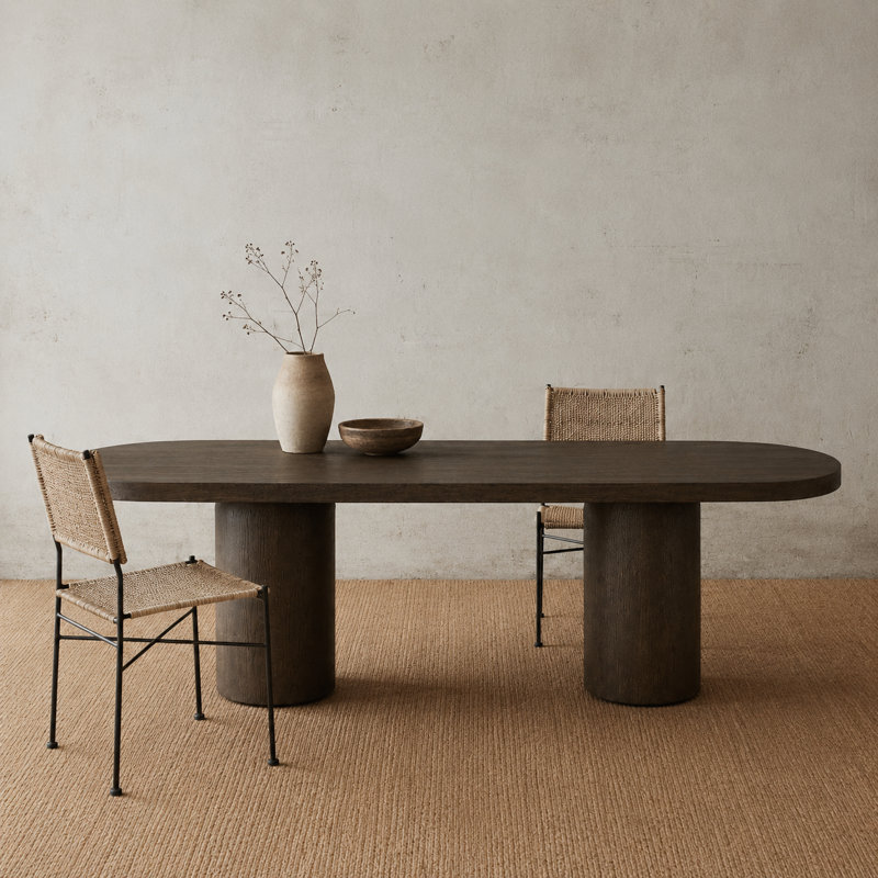 Table de salle à manger Syrah, 95.75" W x 43.50" D x 30" H, Brown