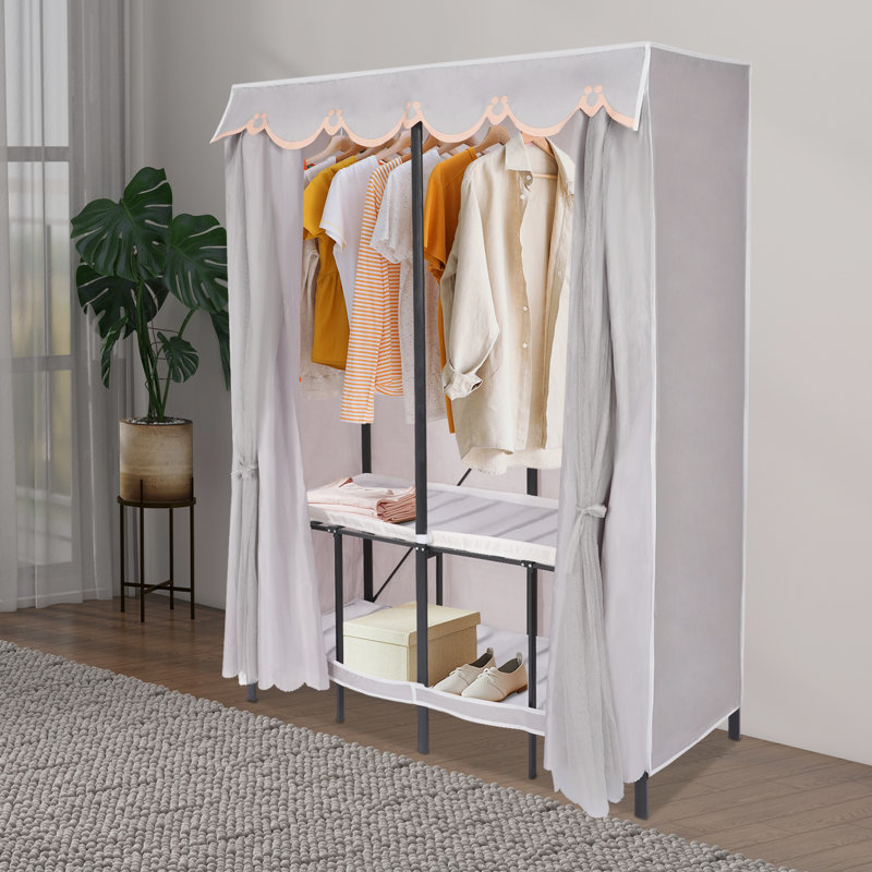 Foldable Garment Rack, Gray