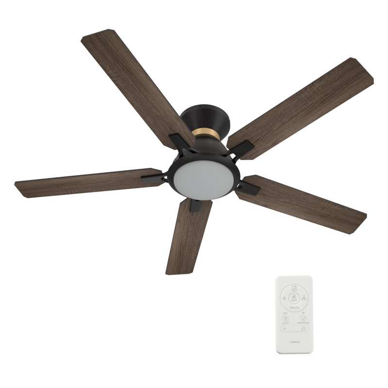 Ventilateur de plafond 52 po avec télécommande et lumière noire Smart DC