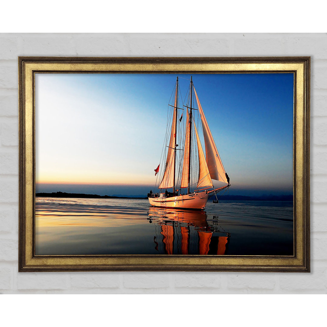 Refections Of The Sail Boat - Einzelne Bilderrahmen Kunstdrucke