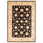 Tapis décoratif en laine noué à la main de conception unique 5 pi 2 po x 7 pi 7 po Ivoire