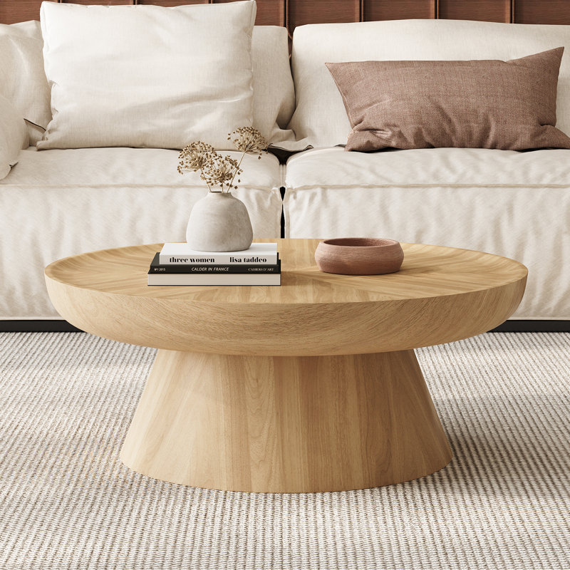 Table basse Mid-Century Modern, Beige