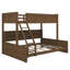 Lit simple superposé au-dessus de grand lit simple avec armoires de rangement et ports USB, cadre de lit superposé en bois massif avec échelle et garde-corps-1727139930