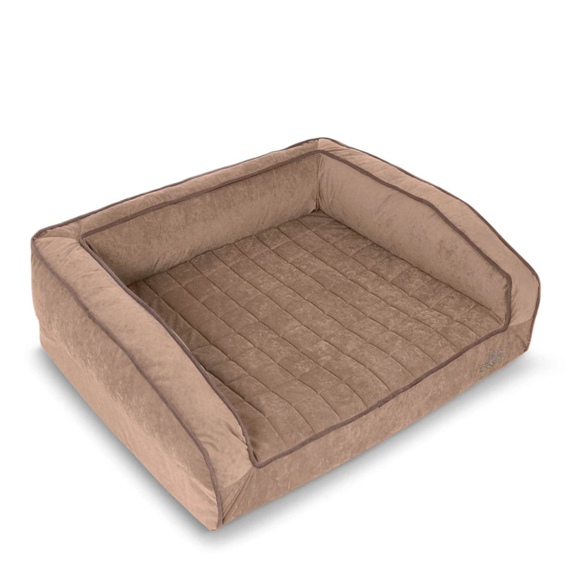 Lit pour chien Crown Bolster, Très grand (l 48 po x P 32 po x H 10 po), Mocha glacé