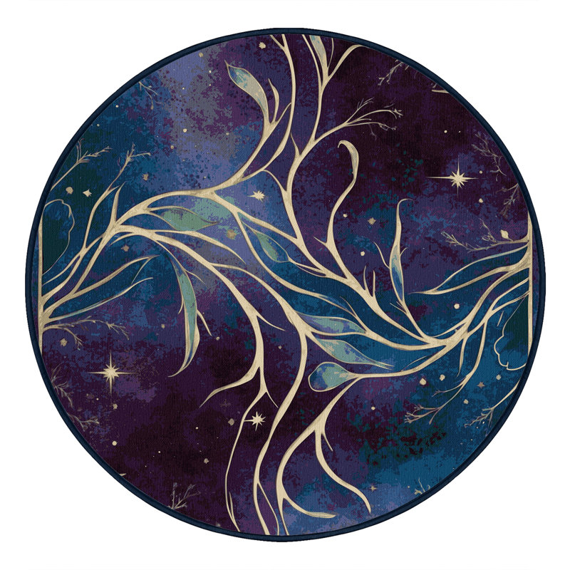 Ethereal Branches Rug, Round 7'