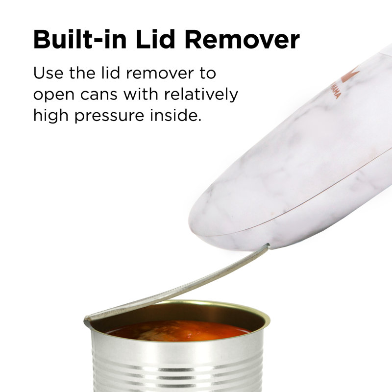 Marble White Battery Operated Electric Can Opener