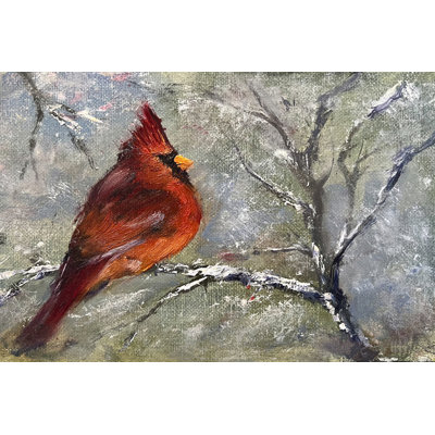 Jaicob " Cardinal In Snow II " by Marilyn Wendling