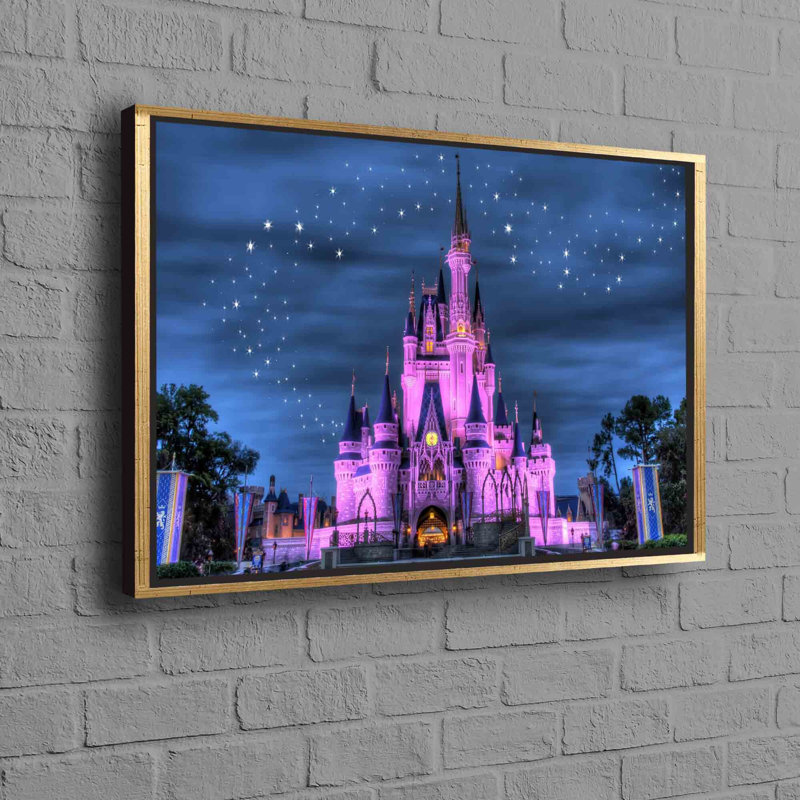 Print on Canvas, Framed Print without Mat, Gold, 80 cm H x 110 cm W