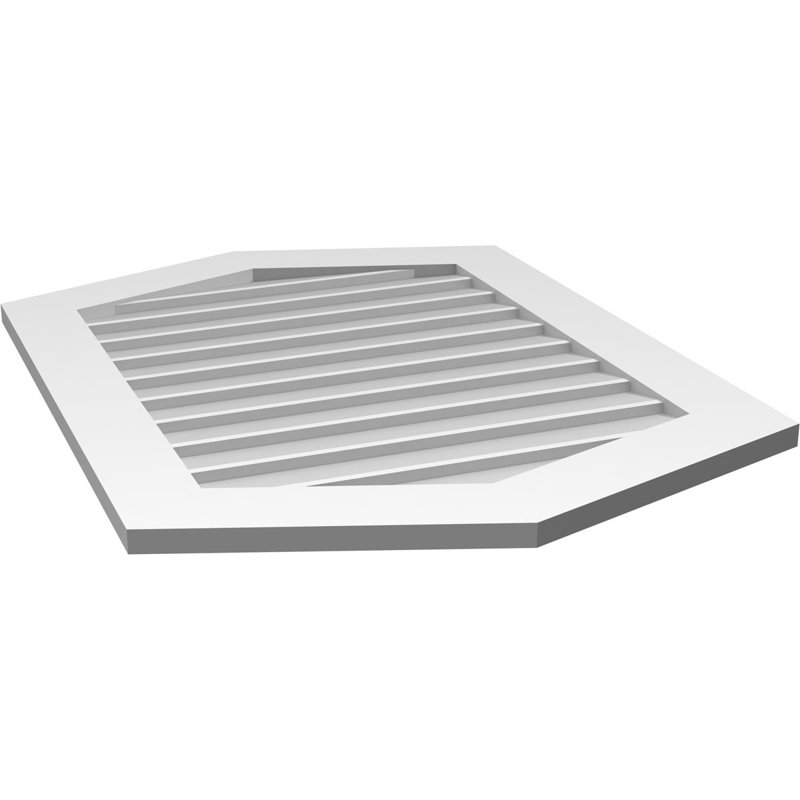 Ventilé vertical à pignon vertical 4/12 po, H 38 po x l 28 po x P 1 po