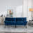 Modern 2 Seater Navy Blue Bed With Soft And Smooth Cover, Adjustable Comfortable 2 , For Living Areas-712096112-694387968