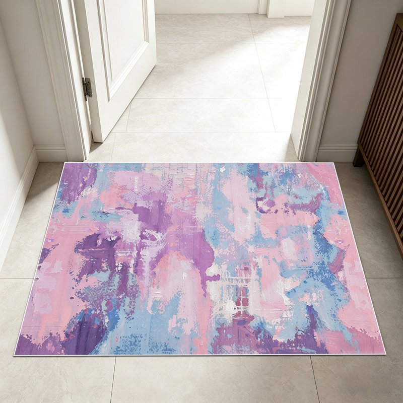 1PC Pastel Abstract Watercolor Paint Splatter area rugs for Living Room, Soft and Comfortable, Suitable for all seasons, easy-to-maintain, machine washable Indoor floor mat, Under Table Farmhouse suitable for dining table, bedroom, entryway, home...
