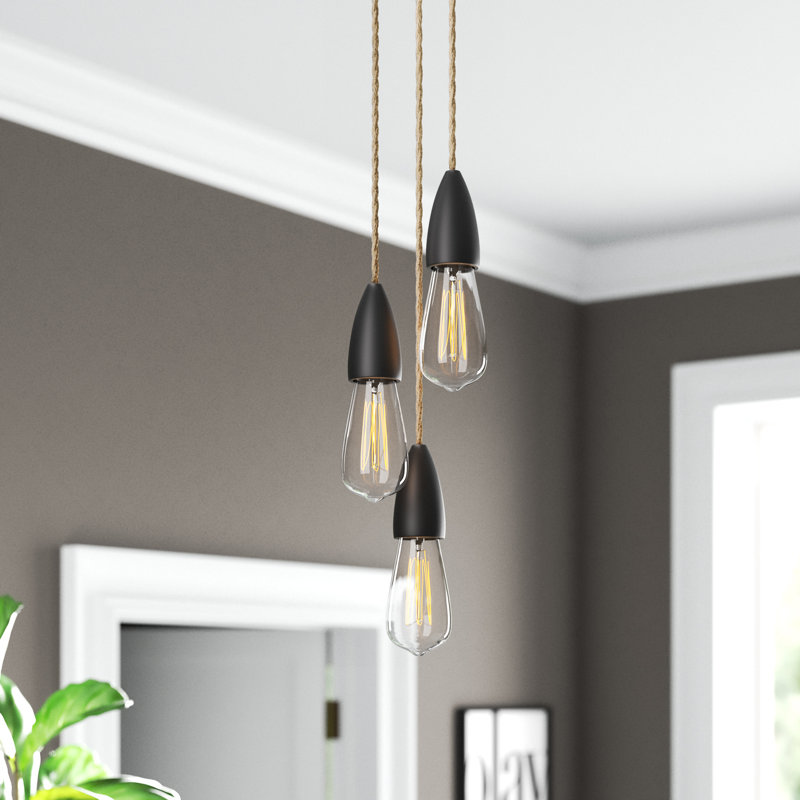Luminaire suspendu en grappe à 3 lumières Cecile
