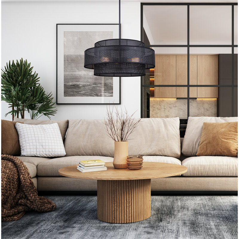 Dominique 3-Light Chandelier, Noir