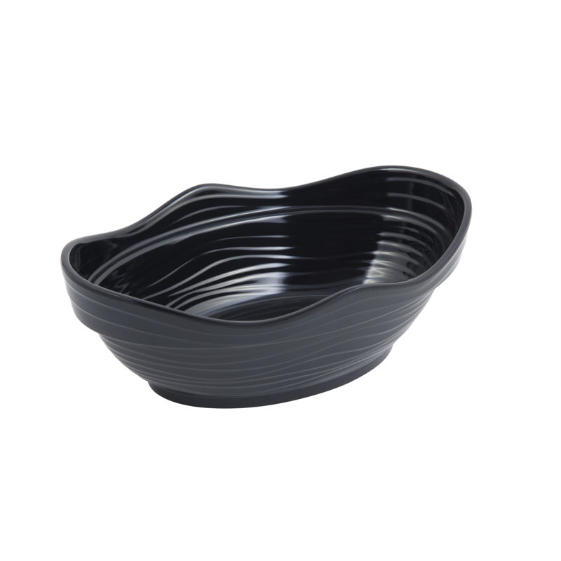 Bon Chef Euro Round Melamine Serving Bowl, Black