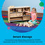 9 Compartment Manufactured Wood Shelving Unit