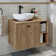 Lotus Bathroom Vanity Unit with Ceramic Washbasin / Sink 65cm