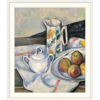 «Still Life with Peaches And Pears, Ca. 1890-1894. » par Paul Cezanne, reproduction d'art