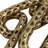 Contemporary Chain Link Decorative Object - Decorations For Living Room And Entryway Table - Stylish Figurines Or Statue Shelf Display - 25", Gold-271851824