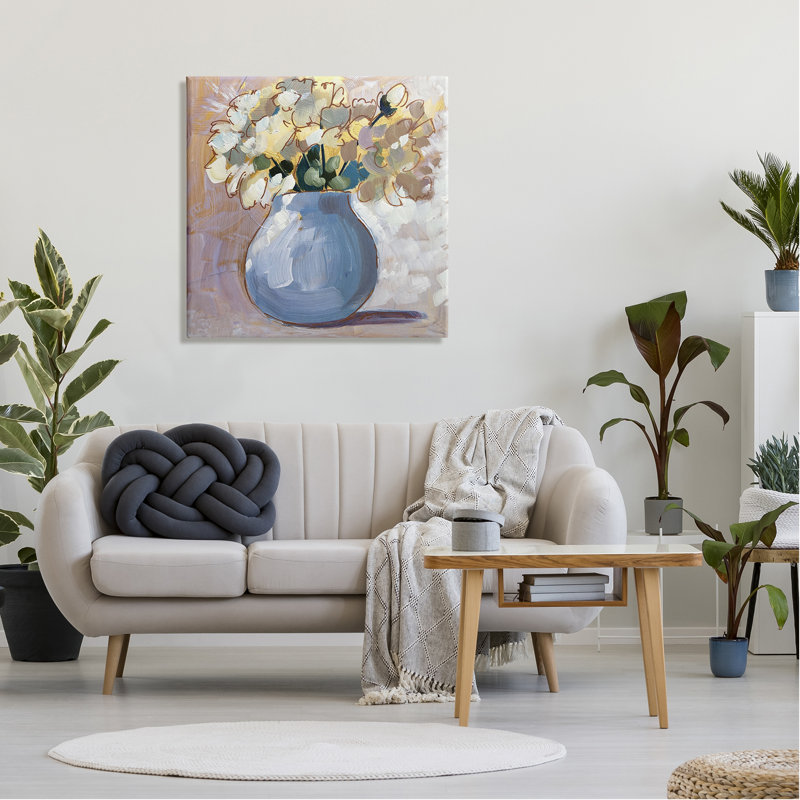 "Layered Flower Arrangement Blossoms Bouquet", peinture sur toile par Sue Riger, H 30 po x l 30 po x P 1,5 po