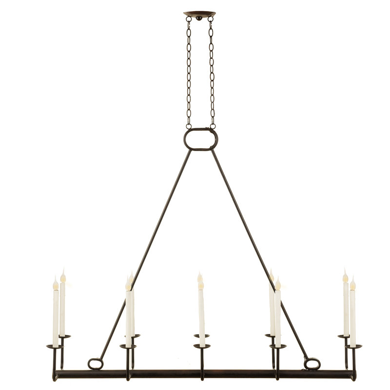 Elongated Round Bar Chandelier
