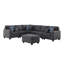 Canapé modulaire en L 125 po avec repose-pieds et porte-gobelet 125 po-760755431