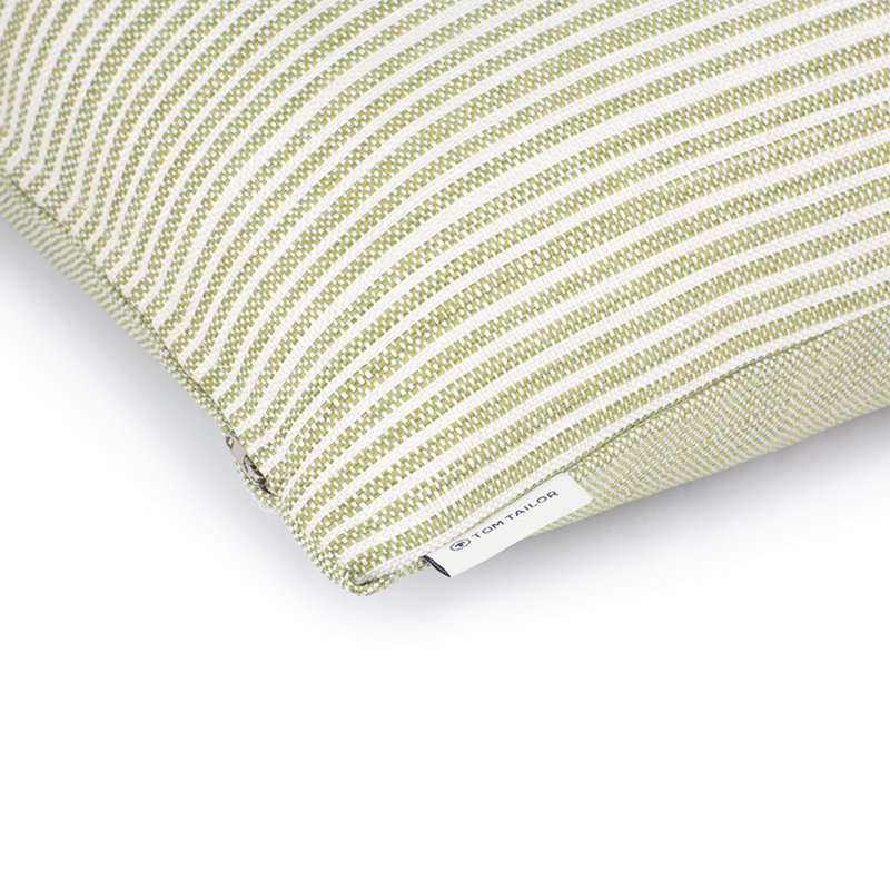 Striped Square Cushion Cover, Green