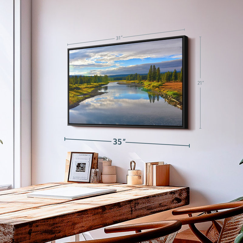 «Tranquil Snake River», reproduction sur toile, H 21 po x l 31 po