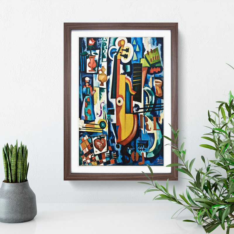 Composition Vol.1 by Amadeo De Souza-Cardoso - Picture Frame Graphic Art, Walnut Framed, 48cm H x 36cm W x 2cm D