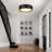 14" Modern Black Metal LED Flush Mount Ceiling Light for Foyer Hallway Entryway and Outdoor-1860134079
