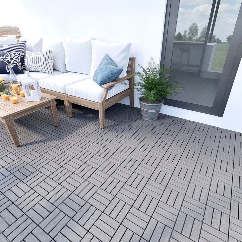 Carreaux de terrasse à emboîtement pour plancher extérieur, patio et bord de piscine