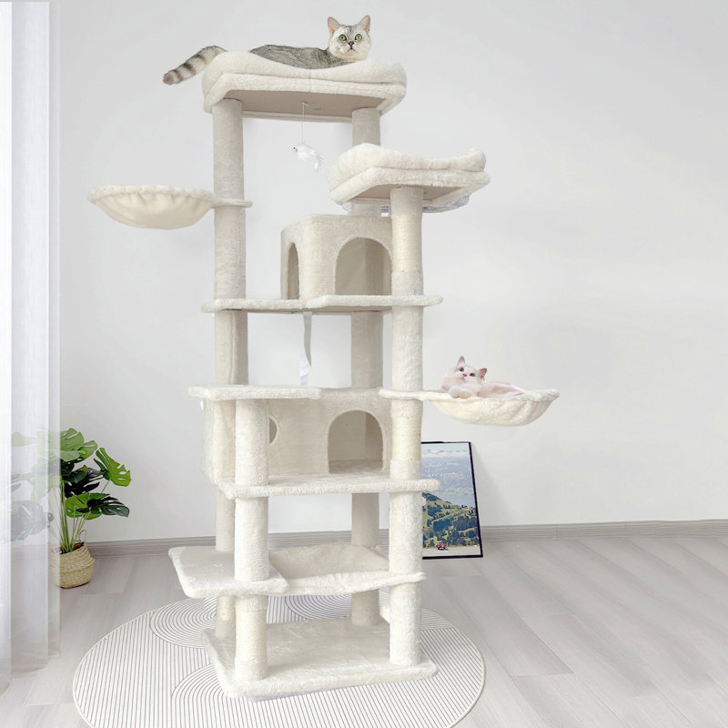 Arbre à chat 68 po, Beige