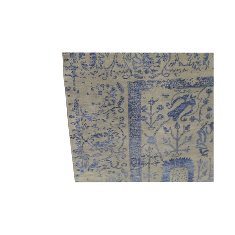 Wool and Viscose Oriental Indoor Rug