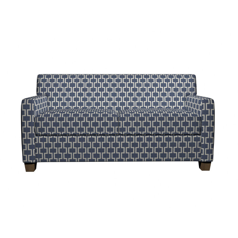 Tissu de lin géométrique, Bleu 4