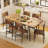 Deyton Modern 7-Piece Rectangular Expandable Dining Set with Wood Chairs, 63'' Table-2044475280