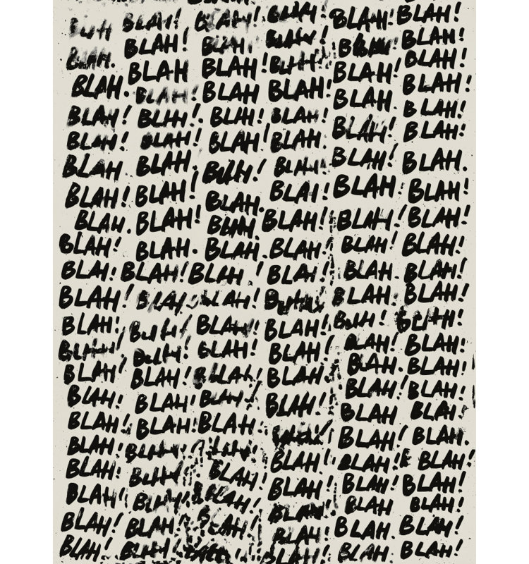 Blahblahblah Print by Other Artist, 12 × 18, Framed Canvas, Black