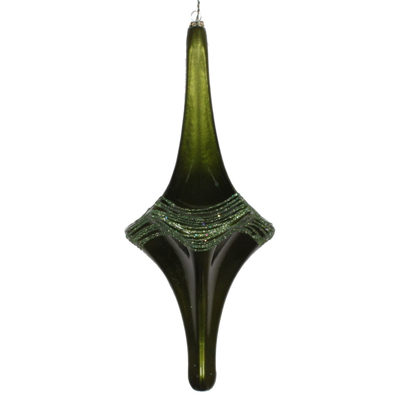 Ornement de Noël bonbon scintillant, Vert mousse
