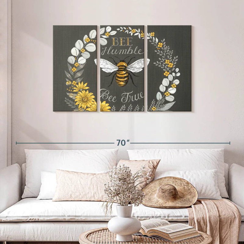 Bee Humble Bee True, 28" H x 45" W