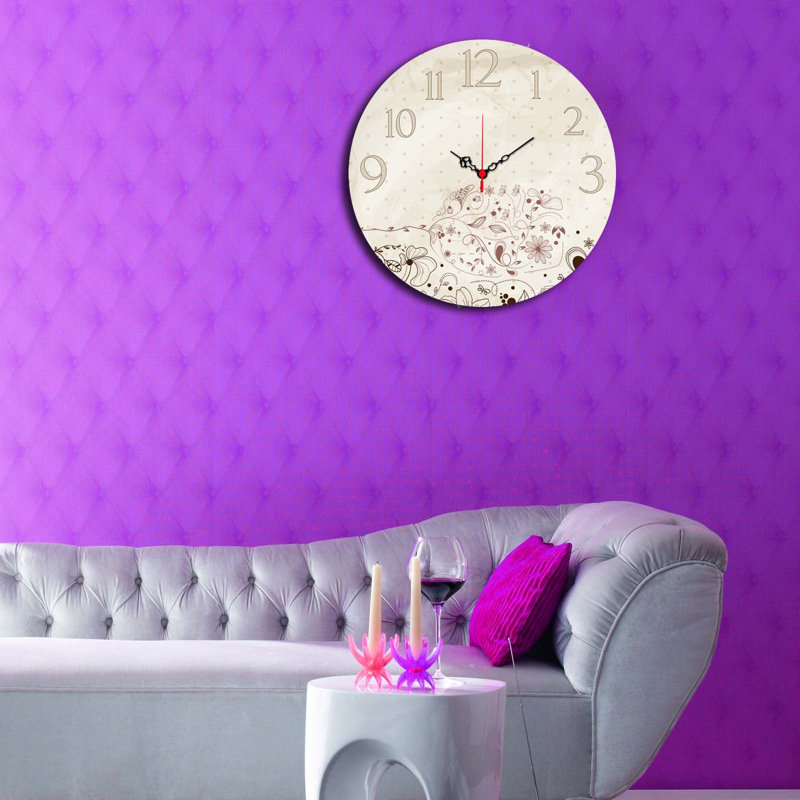 Horloge murale élégante Elegant, 15,7 po de diamètre | 100% panneau de fibres à densité moyenne avec une épaisseur de 0,2 po | Décoration élégante pour le salon, le bureau et la chambre à coucher | Design moderne, parfait pour l'élégance et la