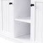 Grand îlot de cuisine de 53 po K&K avec rallonge, prise de courant, support de rangement interne pour porte, chariot de cuisine roulant sur 5 roues avec 5 supports latéraux ouverts pour la cuisine, blanc (deux ensembles) (tabourets non inclus)