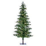 7' H Lighted Artificial Pine Christmas Tree
