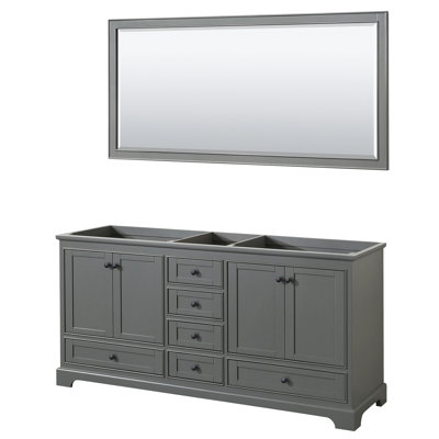 Base de salle de bain double 71 po uniquement meuble-lavabo Deborah